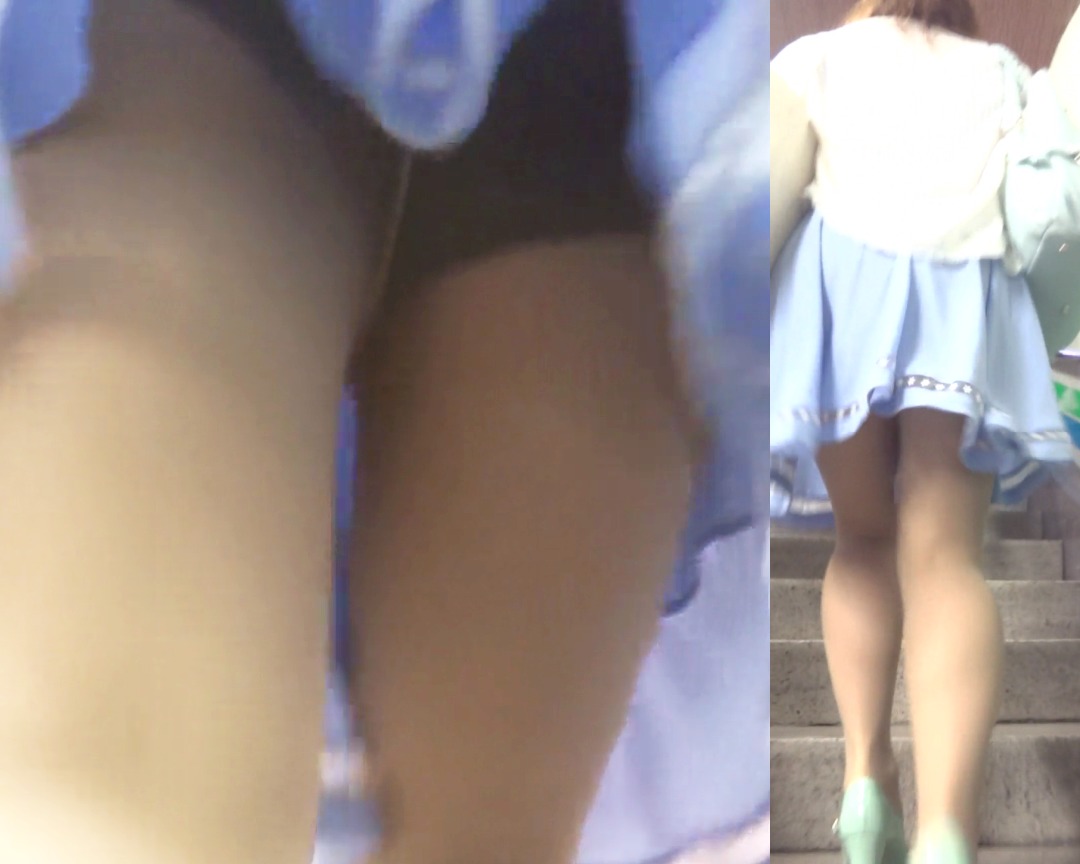 パンスト　盗撮　黒 パンチラ盗撮 OLさん パンストの中の黒パンツに接近撮影 – JPORU
