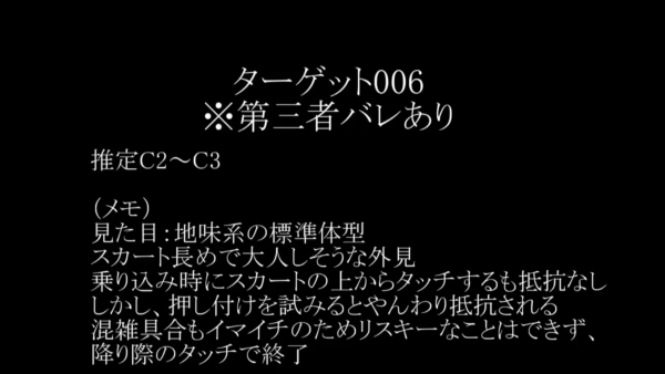 【リアル電車痴漢】地味系の女子高生