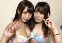 巨乳ヤリマン2人のグチョ濡れマンコにW中出し。友達同士のハーレム3P【個人撮影】