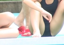 スクール水着で美少女達が水泳大会 ６