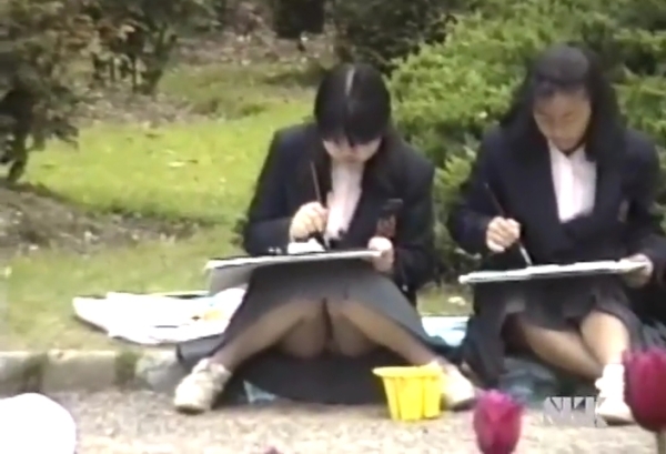 写生会の女の子達　１