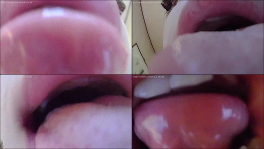 【フェチ:口・唇・舌・唾液・ベロ・ツバの超アップ映像】カメラをフェラチオって何なの？
